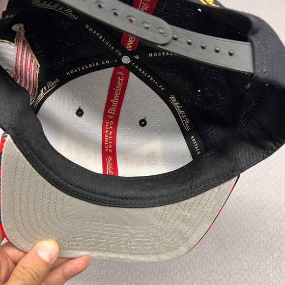 Portland Trailblazers Hat Budweiser Mitchell Ness Courtside Basketball Snapback - Picture 9 of 11